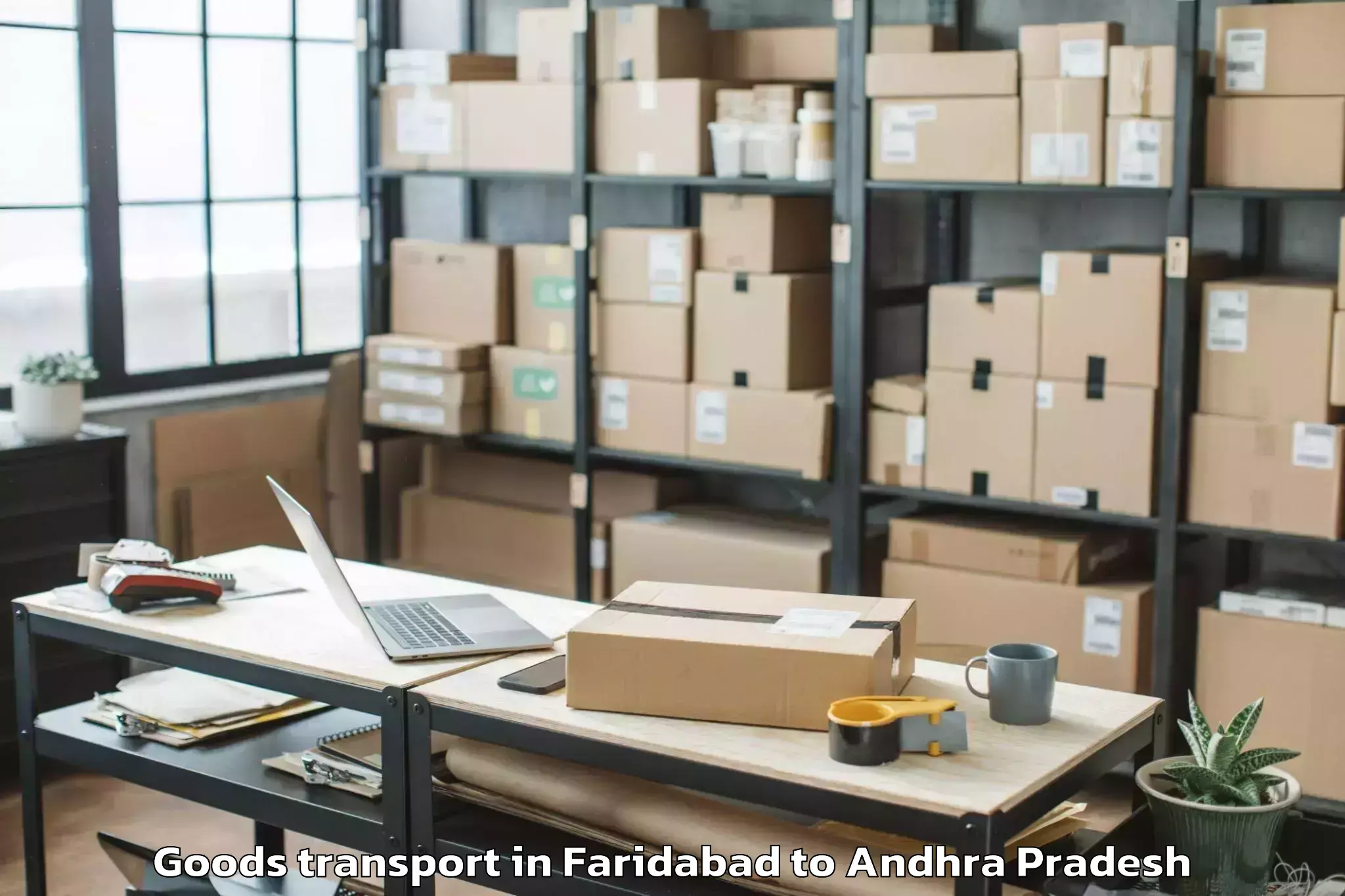 Top Faridabad to Kurabalakota Goods Transport Available